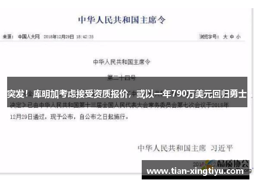 突发！库明加考虑接受资质报价，或以一年790万美元回归勇士